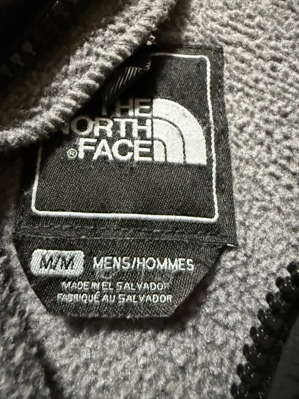 Vintage The North Face Denali Fleece Jacket Men M Full Zip Pockets Gray Polartec